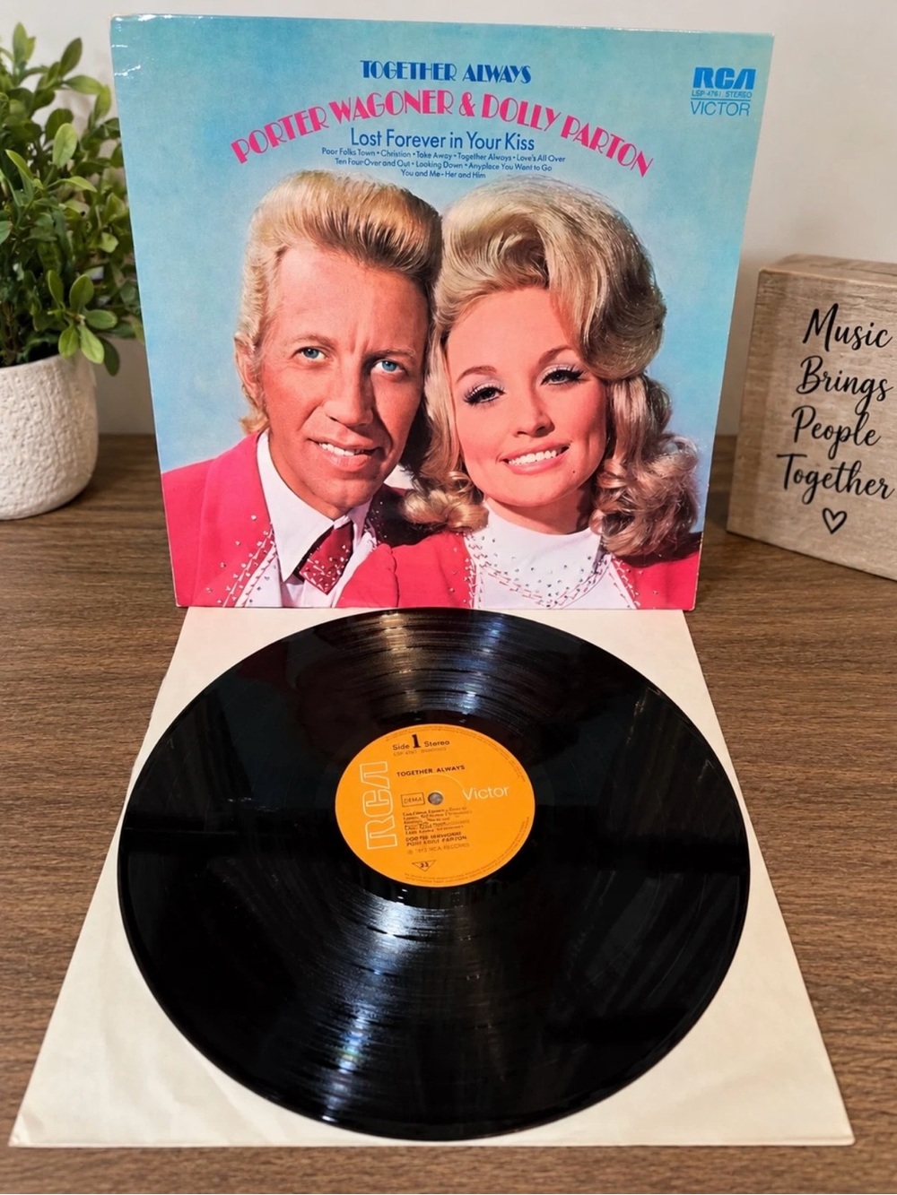 Porter Wagoner & Dolly Parton Together Always Lp Vinyl 1972 1st German Press EX